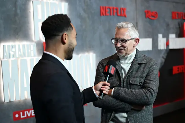 Gary Lineker being interviewed