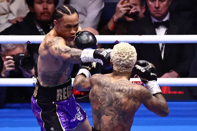 Regis Prograis throws a jab at Conor Benn