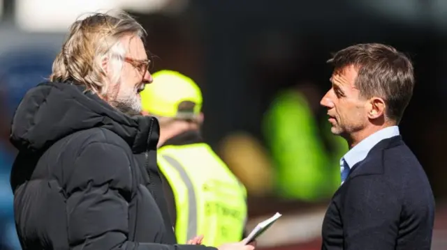 Dundee manager Steven Pressley and Kilmarnock manager Neil McCann