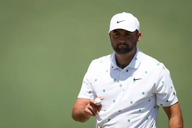 Scottie Scheffler on day three of The Masters 2026