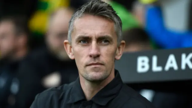Kieran McKenna on the touchline