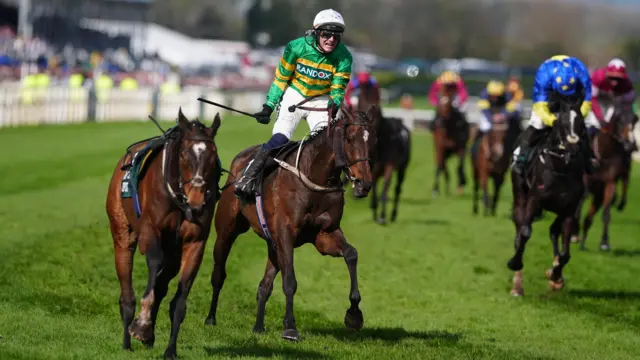 Paul Townend celebrates aboard I Am Maximus