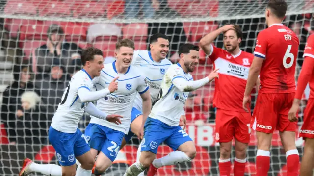Portsmouth celebrate scoring