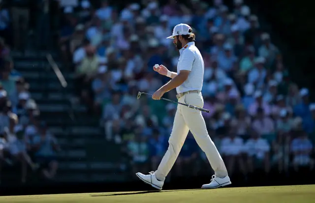 Cameron Young in the final round at The Masters 2026