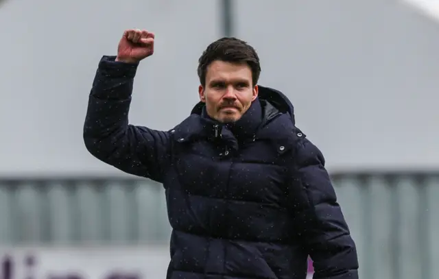 Rangers head coach Danny Rohl celebrates