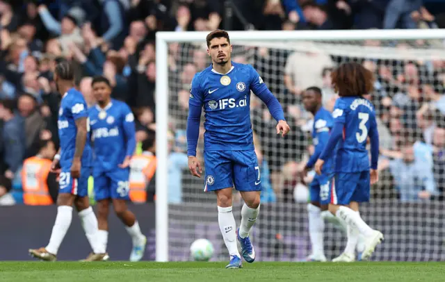 Dejected Pedro Neto of Chelsea