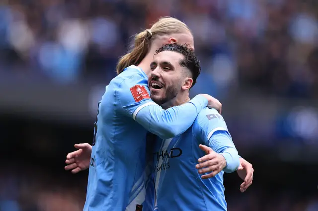 Man City FA Cup celebrations