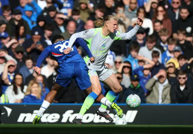 Haaland tussles with Fofana
