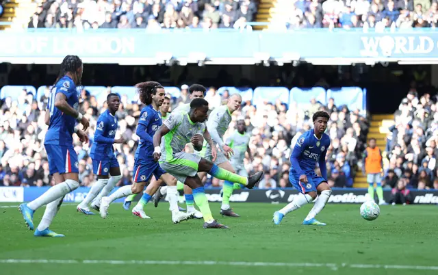 Marc Guehi of Manchester City scores