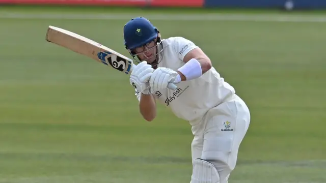Asa Tribe whipping a shot through midwicket for Glamorgan
