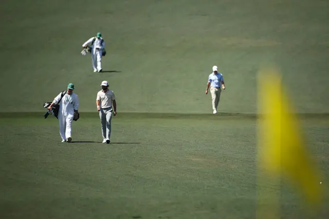 Cameron Young and Rory McIlroy in the final round of The Masters 2026