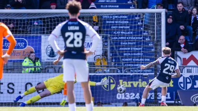 Falkirk's Calvin Miller scores