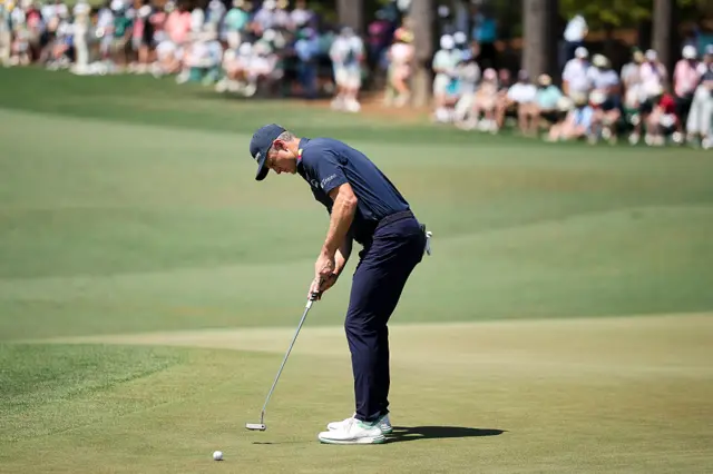 Justin Rose in the final round of The `Masters 2026