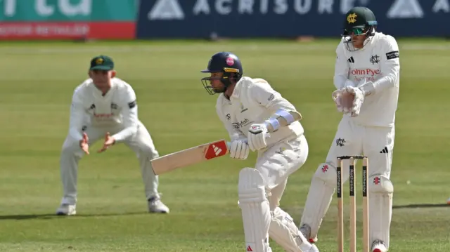Mason Crane bats for Glamorgan against Notts