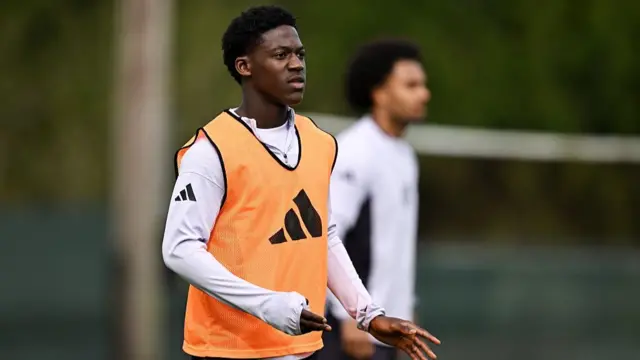 Kobbie Mainoo in training