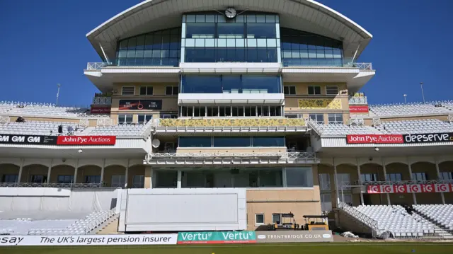 Blue skies over Trent Bridge in Nottingham before day four of Notts v Glamorgan