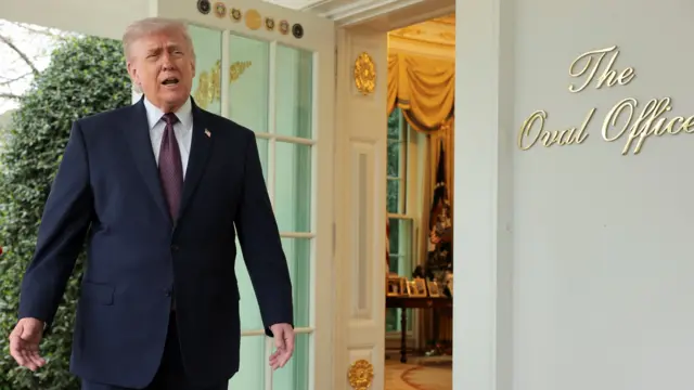 Trump standing outside the Oval Office