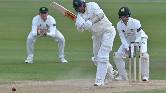 Timm van der Gugten batting for Glamorgan against Notts