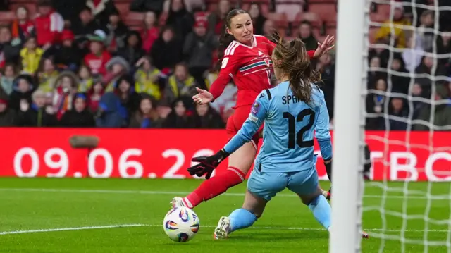 Hannah Cain scores for Wales