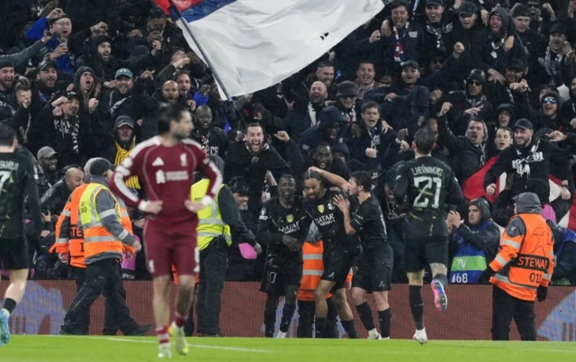 PSG celebrate their second goal