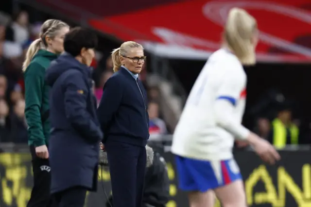 Bermudez and Wiegman watch on