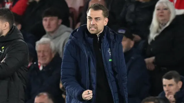 Southampton head coach Tonda Eckert celebrates