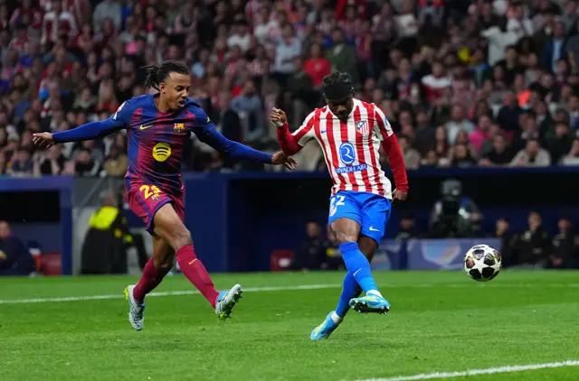 Ademola Lookman of Atletico de Madrid scores his team's first goal