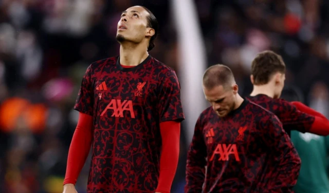 Liverpool's Virgil van Dijk during the warm up