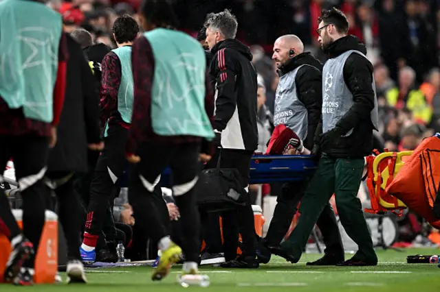 Hugo Ekitike leaves the pitch
