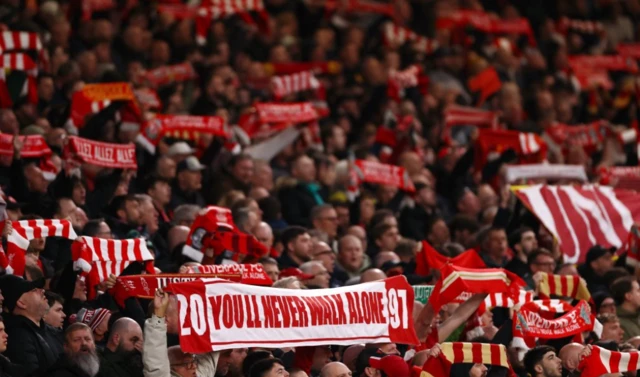 Liverpool fans inside the stadium