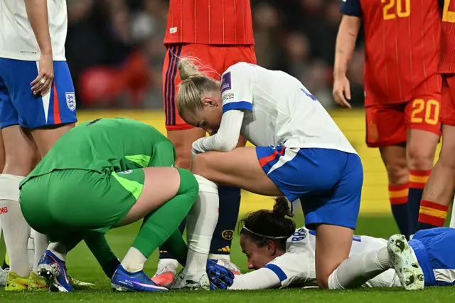 Lucy Bronze down injured