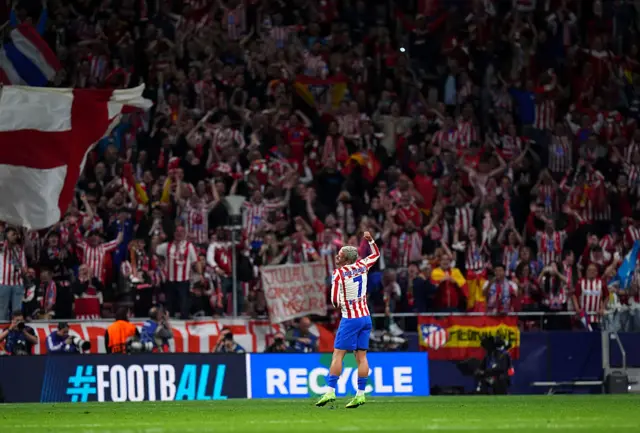 Antoine Griezmann of Atletico de Madrid celebrates