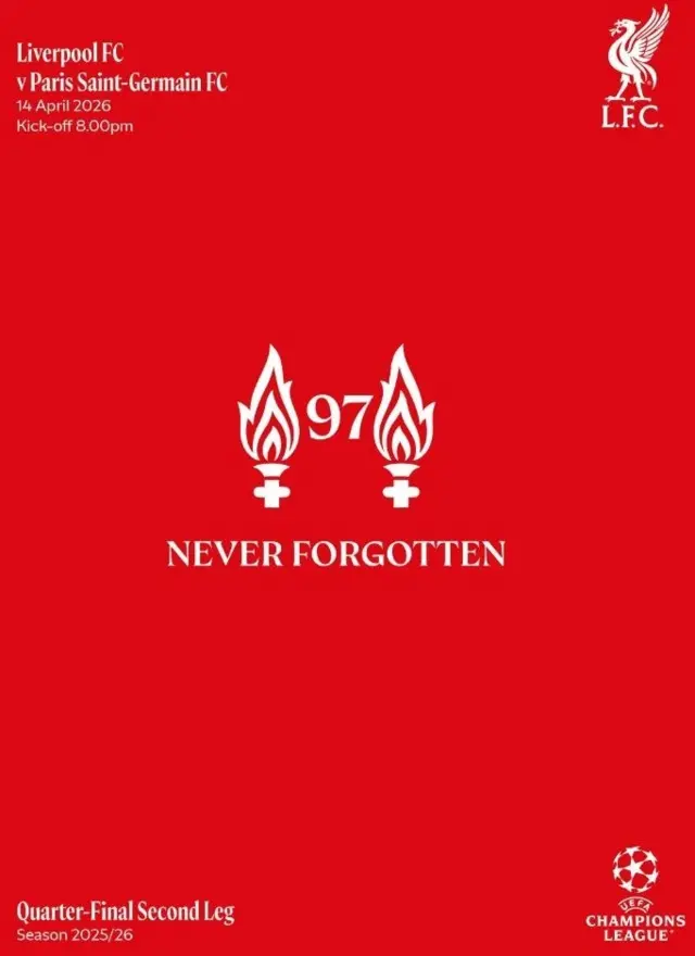 Liverpool FC front cover of Matchday Programme