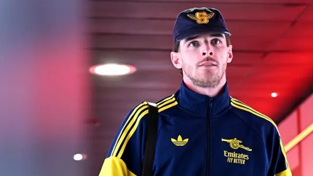 Declan Rice of Arsenal arrives