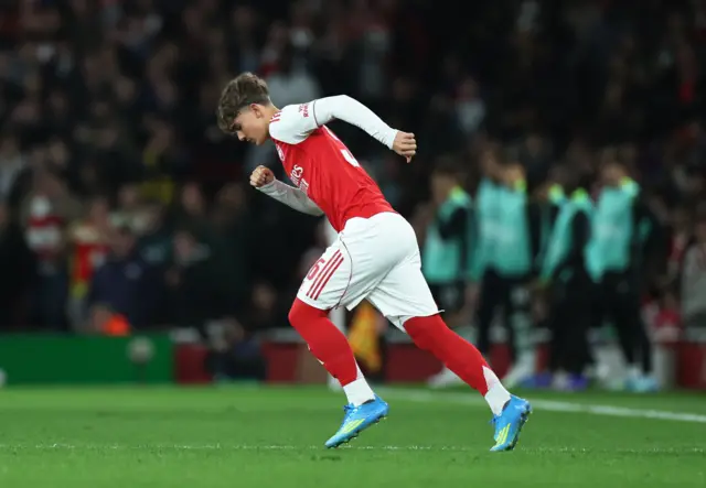 Arsenal's Max Dowman comes on as a substitute