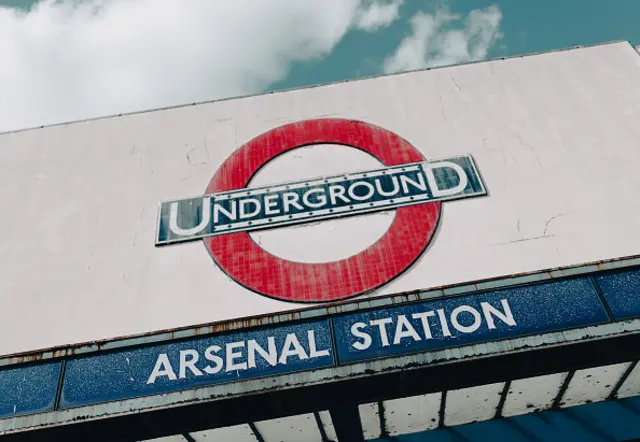 Arsenal Station - Underground Tube Station sign