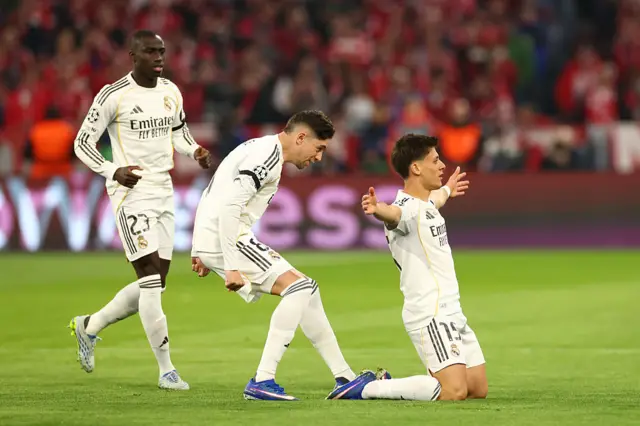 Arda Guler of Real Madrid celebrates