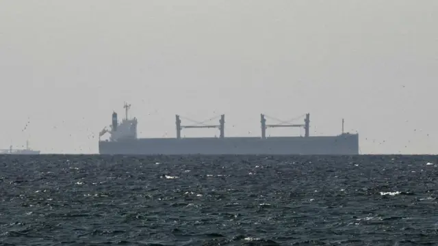 A cargo ship in the Gulf, near the Strait of Hormuz
