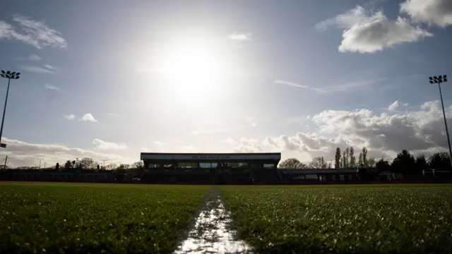 Bromley stadium in the sunshine