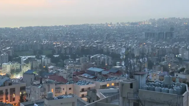 Skyline of Beirut taken on evening of 16 April