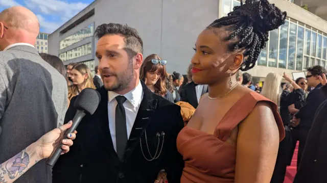 Nicholas Apostolides and Ashleigh Morghan on the red carpet