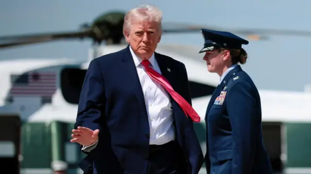 US President Trump departs Joint Base Andrews for his trip to Las Vegas, NV
