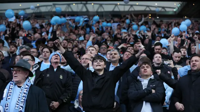 Coventry City fans at Ewood Park