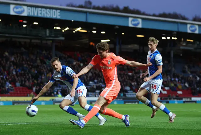 Coventry's Jack Rudoni shoots into the side-netting