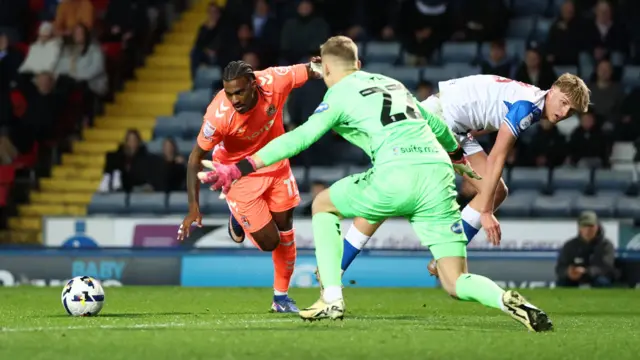 Coventry's Haji Wright is denied by Balasz Toth