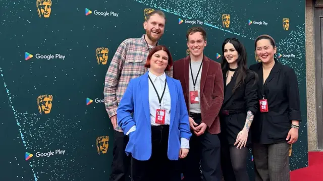 A picture of five BBC staff members