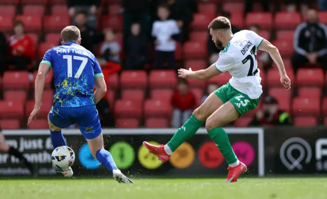 Aaron Drinan scores for Swindon
