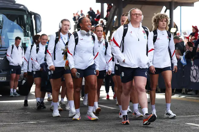 England arrive