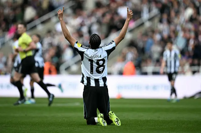 William Osula celebrates scoring