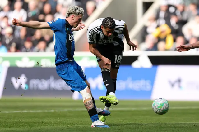 William Osula of Newcastle United scores